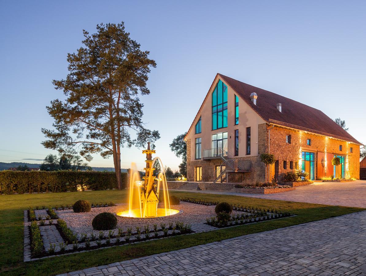 Hotel Dorfmuehle Lehrberg Bagian luar foto